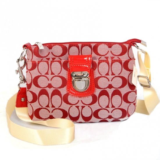 Coach Lock In Signature Small Red Crossbody Bags CFB [coach20211021 ...