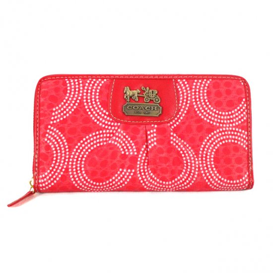 Coach Dot Logo Monogram Large Red Wallets EDK [coach20210377] - $33.89 ...