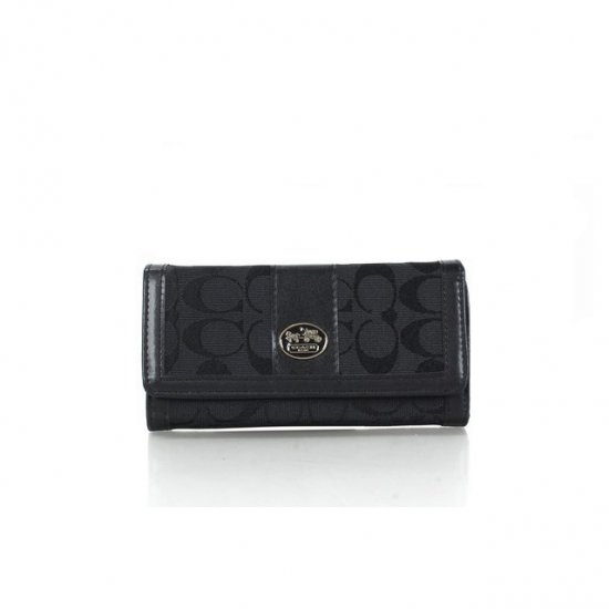 Coach Envelope in Signature Small Black Wallets FFC [coach20210466 ...